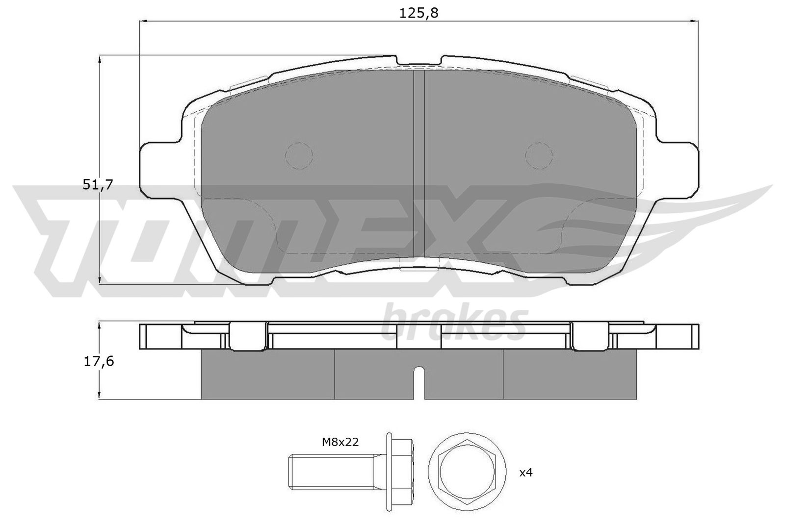 TOMEX TOM17-95 Fékbetét